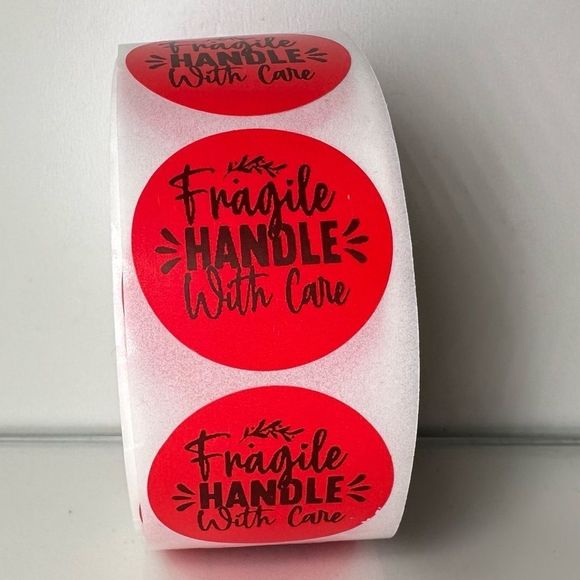 handmade Other - Fragile handle with care Stickers | packaging sticker | fragile labels